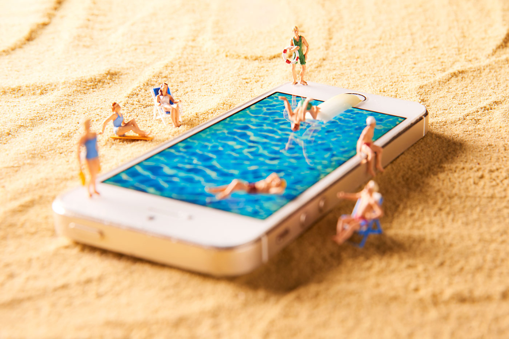 Urlaub Sonne Strand Smartphone